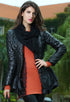 Sexy Stylish Black Collarless Quilted PU Womens Jacket